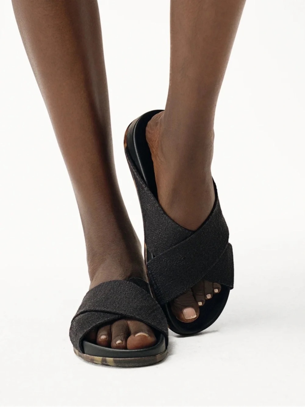 Rothy’s The Weekend Slide Sandal Black recycled 7.5